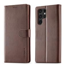 LC.IMEEKE Samsung Galaxy S26 Ultra Fodral L&auml;der Brun