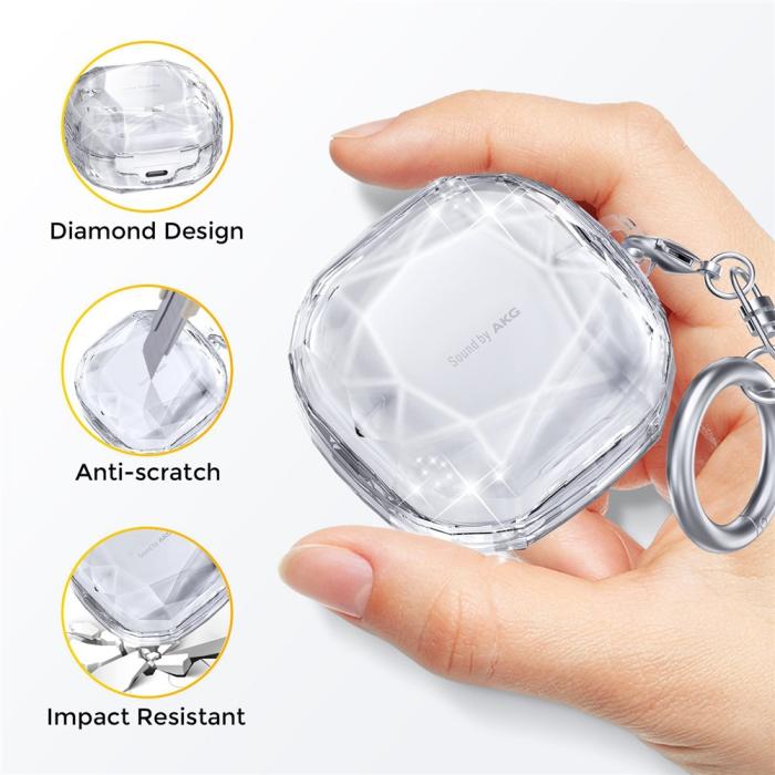 Bild 6, AHASTYLE Galaxy Buds 2/Pro/Live Skal Diamond Svart
