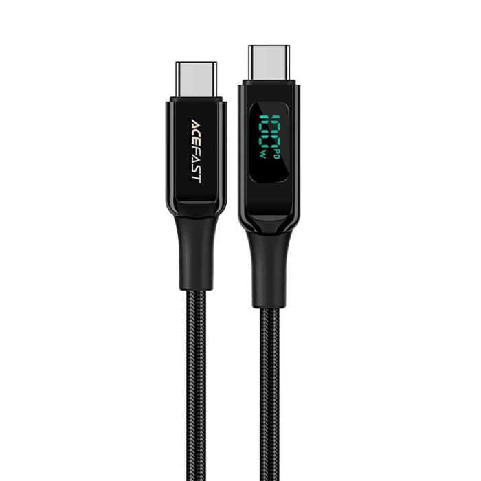 Bild 1, Acefast 100W USB-C Till USB-C 2m - Svart