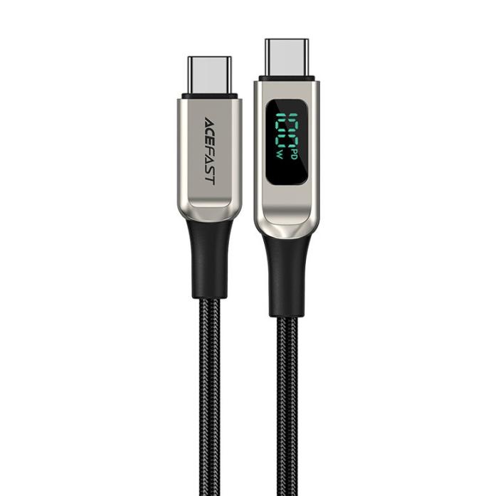 Bild 1, Acefast 100W USB-C Till USB-C 2m - Silver