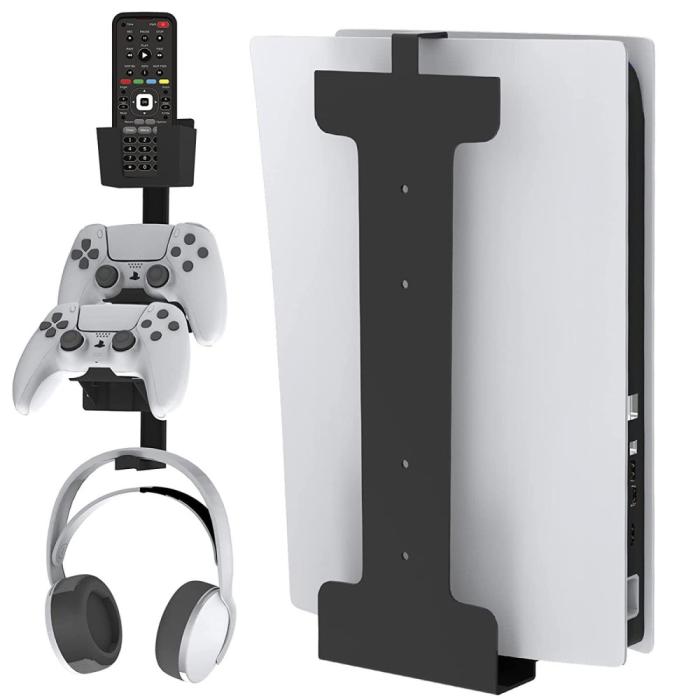 Bild 1, PS5 Universal Väggfäste I Metall För Konsol, Handkontroll, Headset