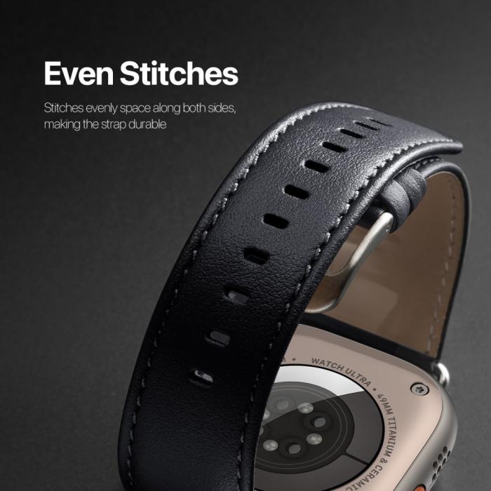 Bild 6, DUX DUCIS Apple Watch 42/44/45/49 mm Armband Äkta Läder