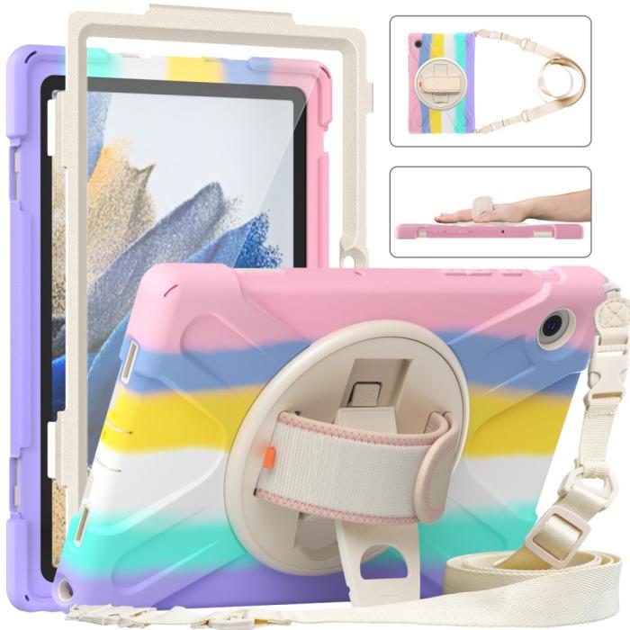 Bild 1, Galaxy Tab A8 10.5 Roterande X-Shape Hybrid Skal