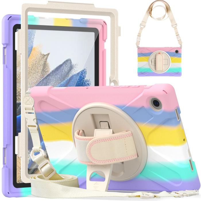 Bild 2, Galaxy Tab A8 10.5 Roterande X-Shape Hybrid Skal