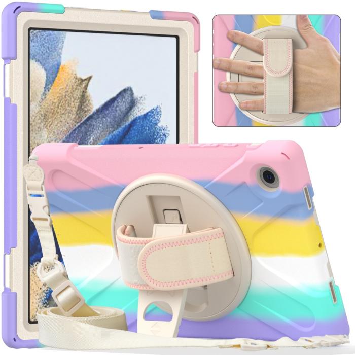 Bild 5, Galaxy Tab A8 10.5 Roterande X-Shape Hybrid Skal