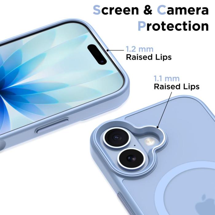 Bild 3, Tech-Protect iPhone 17 Skal MagSafe MagMat Mist Blue