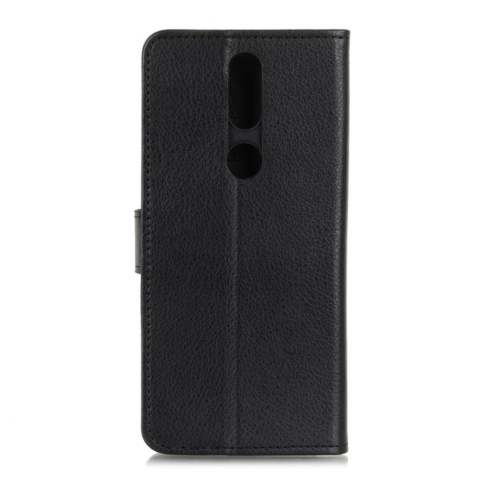 Bild 3, Nokia 2.4 - Litchi Läder Fodral - Svart