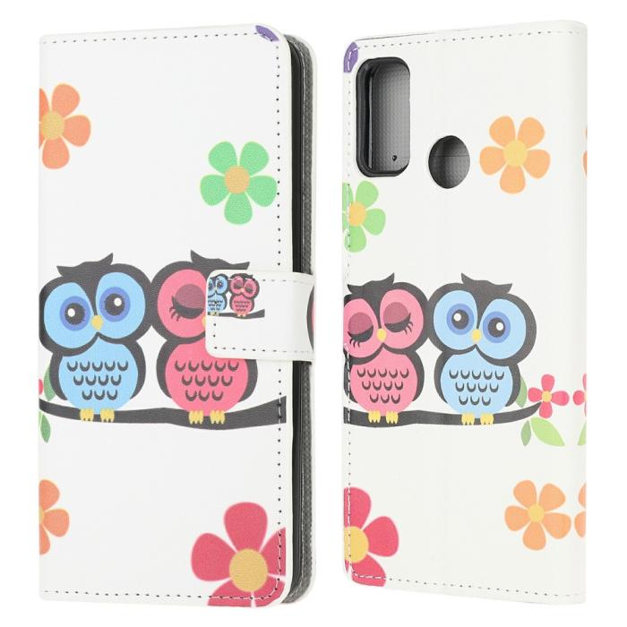 Bild 1, Motorola Moto G10/G20/G30 - Fodral Med Tryck - Ugglor