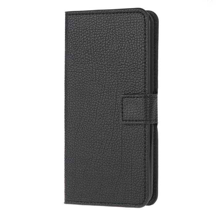 Bild 2, Motorola Moto G10/G20/G30 - Litchi Läder Fodral - Svart