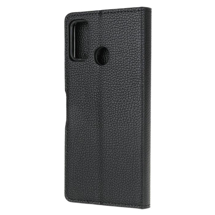 Bild 3, Motorola Moto G10/G20/G30 - Litchi Läder Fodral - Svart