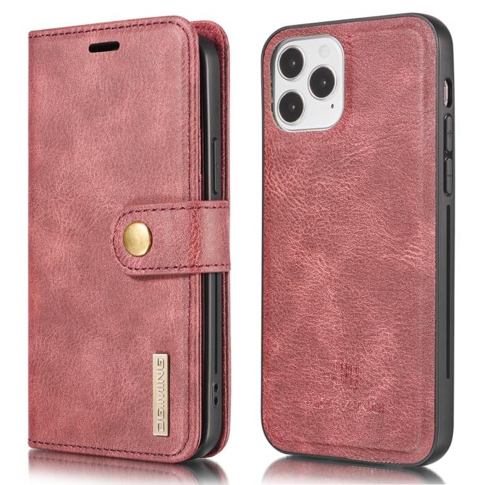 Bild 1, iPhone 13 - DG.MING 2in1 Magnet Fodral / Skal - Röd