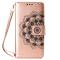 Samsung Galaxy A70 - Plånboksfodral Flower - Roséguld