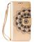 Samsung Galaxy A70 - Plånboksfodral Flower - Guld