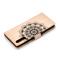 Samsung Galaxy A70 - Plånboksfodral Flower - Guld