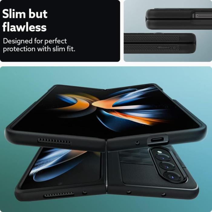 Bild 3, Spigen Caseology Galaxy Z Fold 5 Skal Parallax Matt Svart