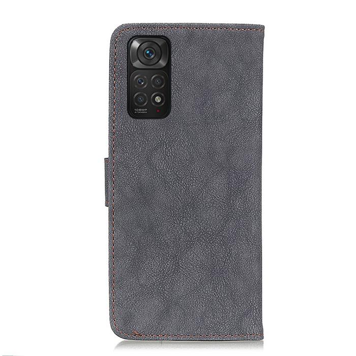 Bild 3, KHAZNEH Xiaomi Redmi Note 11 4G Fodral Split Läder Svart