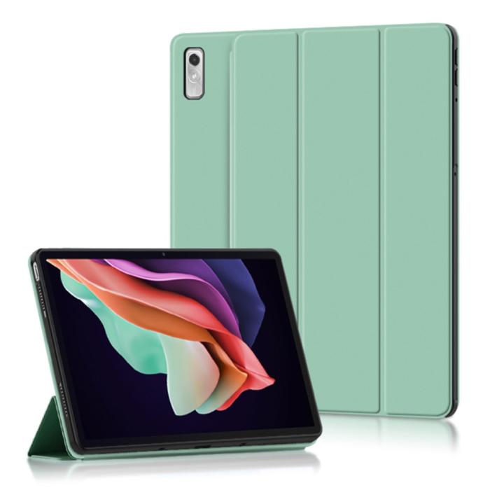Bild 1, Lenovo Tab P11 Gen 2 Fodral Tri-Fold Läder Grön