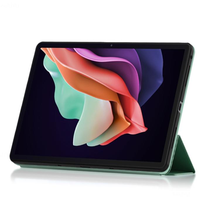Bild 3, Lenovo Tab P11 Gen 2 Fodral Tri-Fold Läder Grön