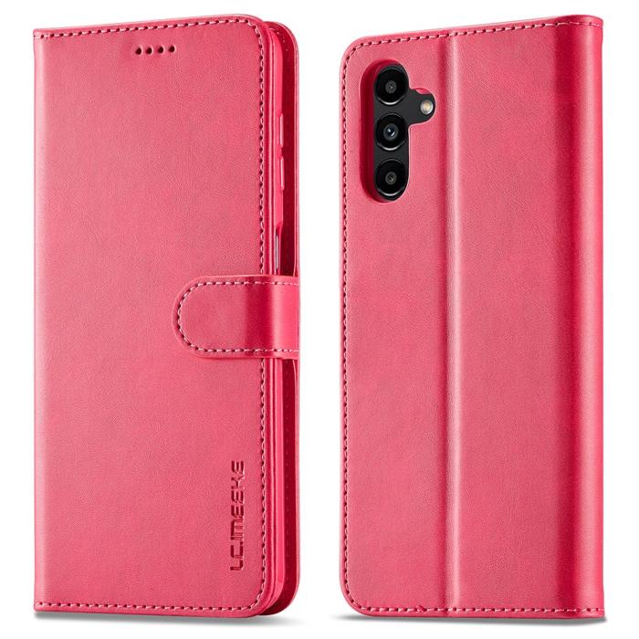 Bild 1, LC.IMEEKE Galaxy A54 5G Fodral Läder Rosa/Röd