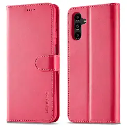 LC.IMEEKE Galaxy A54 5G Fodral Läder Rosa/Röd