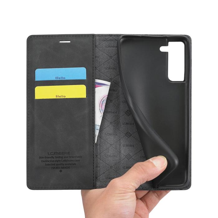 Bild 4, LC.IMEEKE Samsung Galaxy S22 Plus Fodral Flip Läder Svart