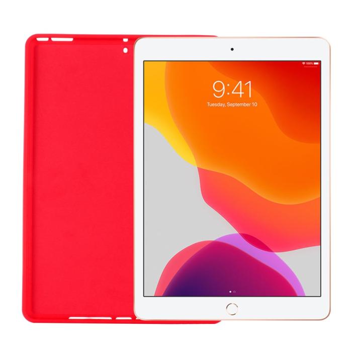 Bild 5, iPad 10.2 2019/2020/2021, Air 10.5 2019 Skal Liquid Silikon Röd