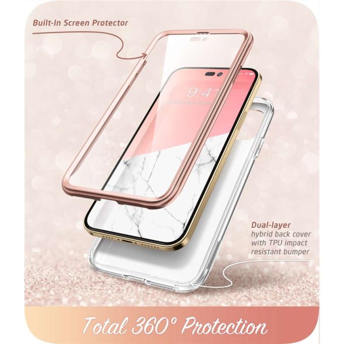 Bild 2, Supcase iPhone 14 Pro Skal Cosmo Marmor