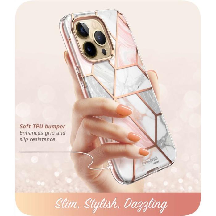 Bild 3, Supcase iPhone 14 Pro Skal Cosmo Marmor