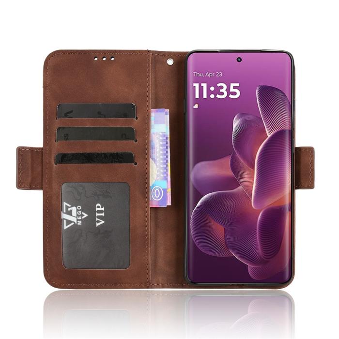 Bild 6, Motorola Edge 60 Pro Fodral Med Avtagbart Kortfodral Brun