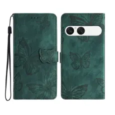 Sony Xperia 10 VII Fodral Fj&auml;ril Tryck Gr&ouml;n