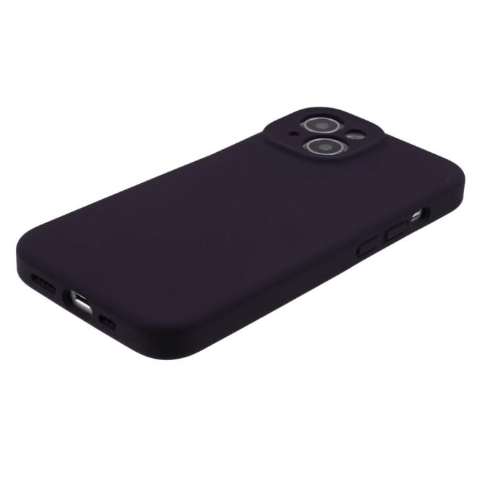 Bild 4, iPhone 15 Skal Liquid Silikon Purplish Red