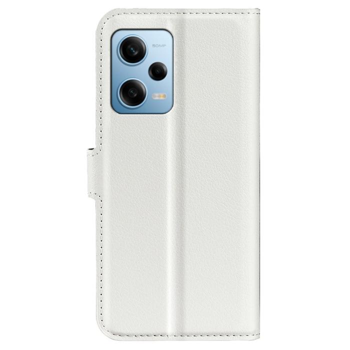 Bild 6, Xiaomi Redmi Note 12 Pro 5G Fodral Litchi Läder Vit