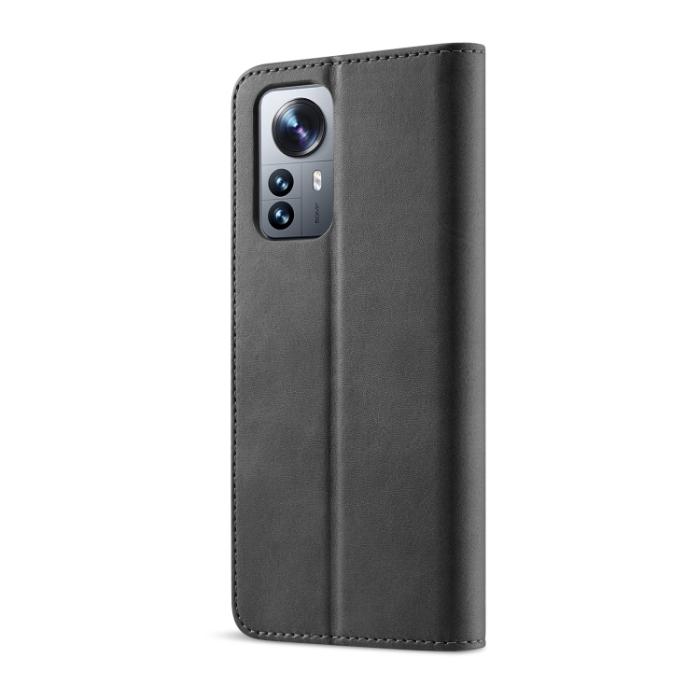 Bild 3, LC.IMEEKE Xiaomi 12 Pro Fodral Läder Svart
