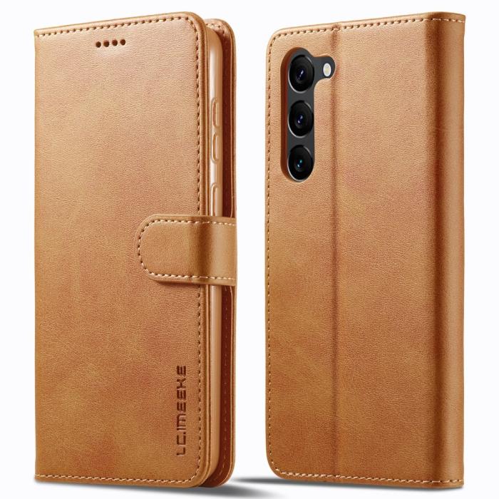 Bild 1, LC.IMEEKE Samsung Galaxy S23 Plus Fodral Läder Brun