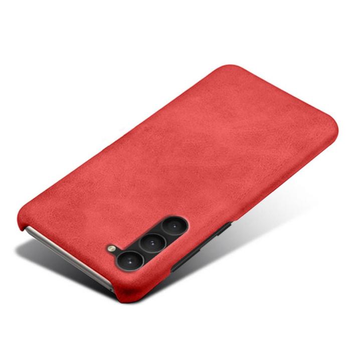 Bild 3, KSQ Samsung Galaxy S23 Skal Läderbelagt Röd
