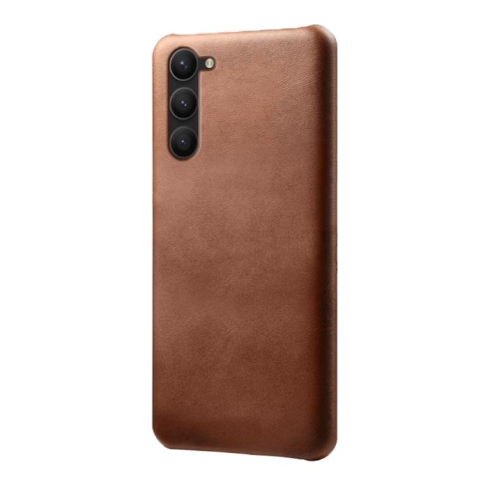 Bild 1, KSQ Samsung Galaxy S23 Skal Läderbelagt Brun