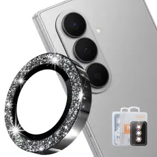 ENKAY Samsung Galaxy Z Fold 8 Ultra Linsskydd Glitter Svart