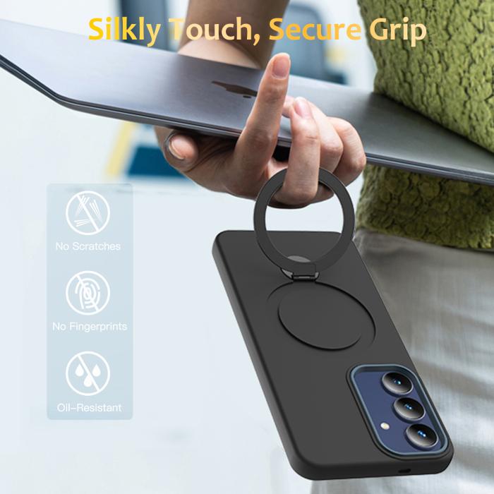Bild 2, Samsung Galaxy A56 5G Skal MagSafe Kickstand Hybrid Svart