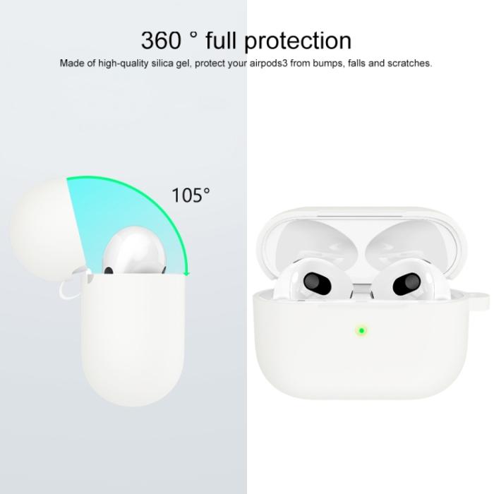 Bild 2, AirPods 3 Skal Silikon Med Krok Vit