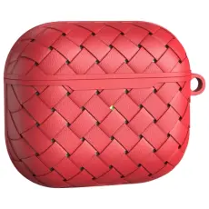 AirPods 3 Skal V&auml;vd Nylon Textur R&ouml;d