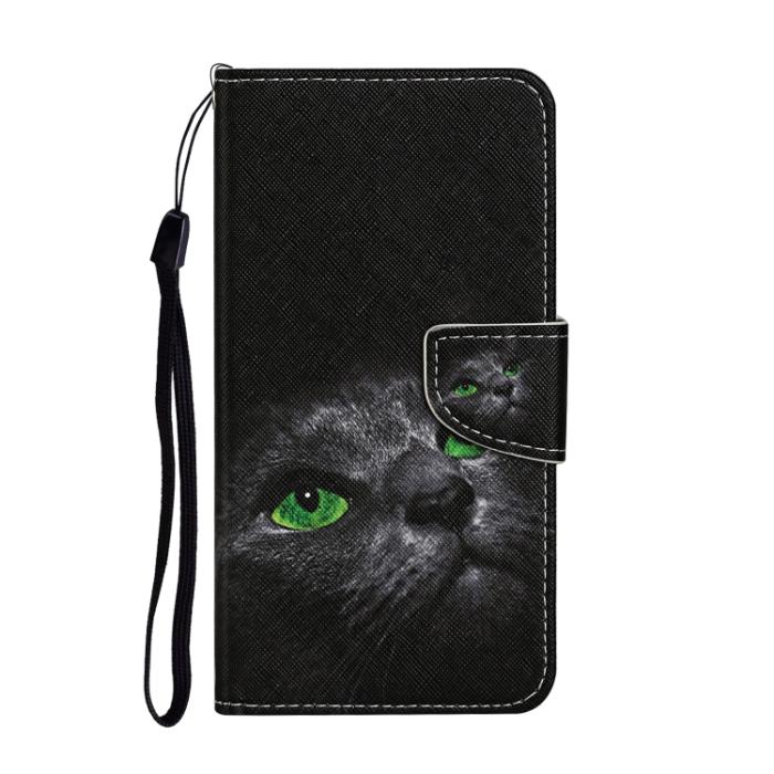 Bild 2, iPhone 14 Fodral Med Tryck Svart Katt