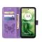 Motorola Moto G04 4G/G24 4G Butterfly Fodral Lila