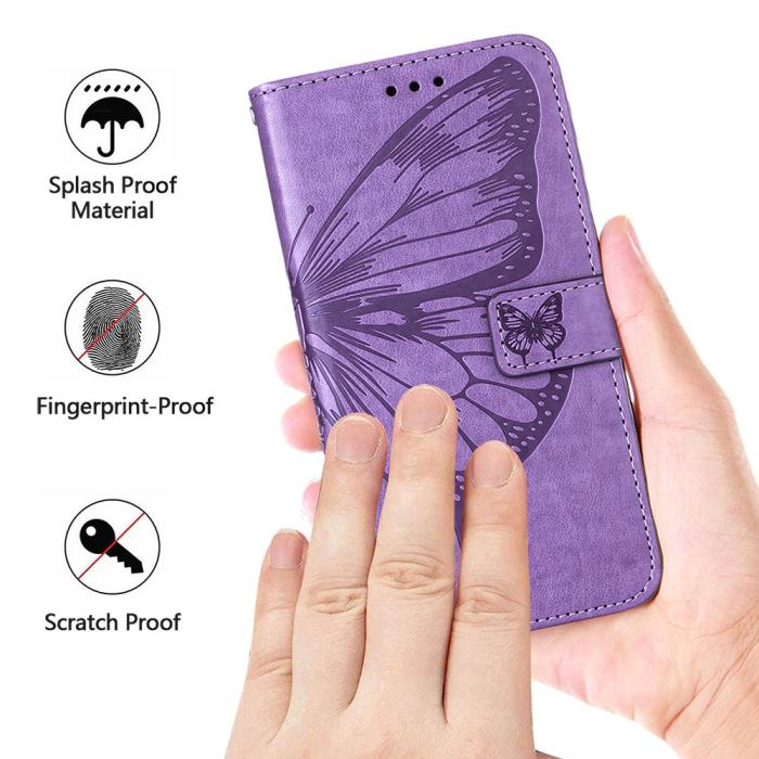 Bild 4, Motorola Moto G04 4G/G24 4G Butterfly Fodral Lila