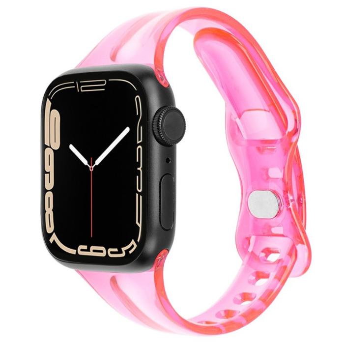 Bild 2, Apple Watch 42/44/45/49mm CrystalFlex TPU Armband Rosa