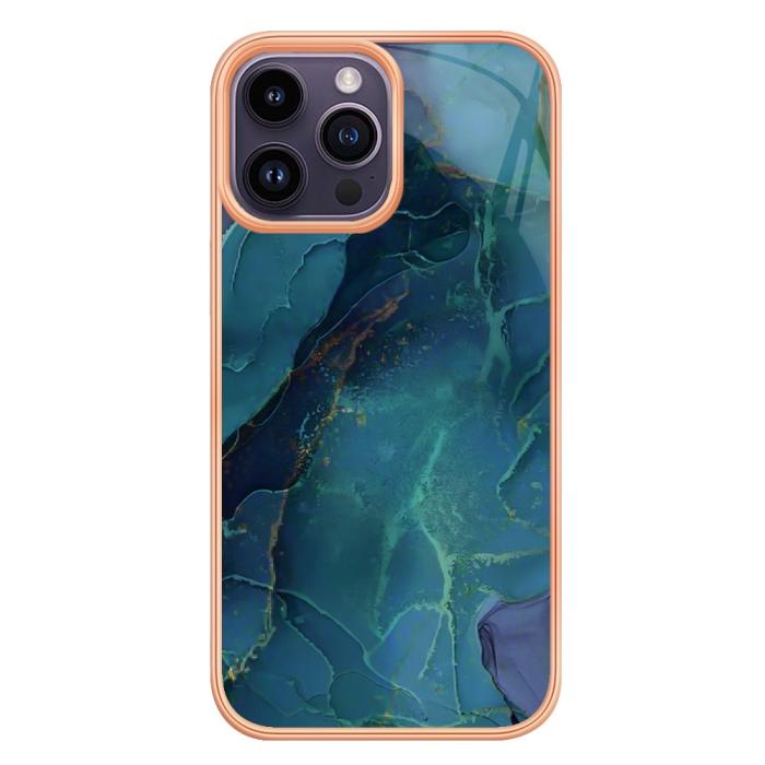 Bild 2, iPhone 16 Pro Skal TPU Marmor Grön
