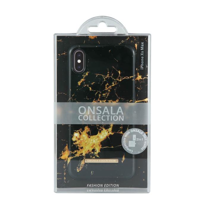 Bild 2, ONSALA iPhone XS Max Mobilskal Shine Goldmine Marble