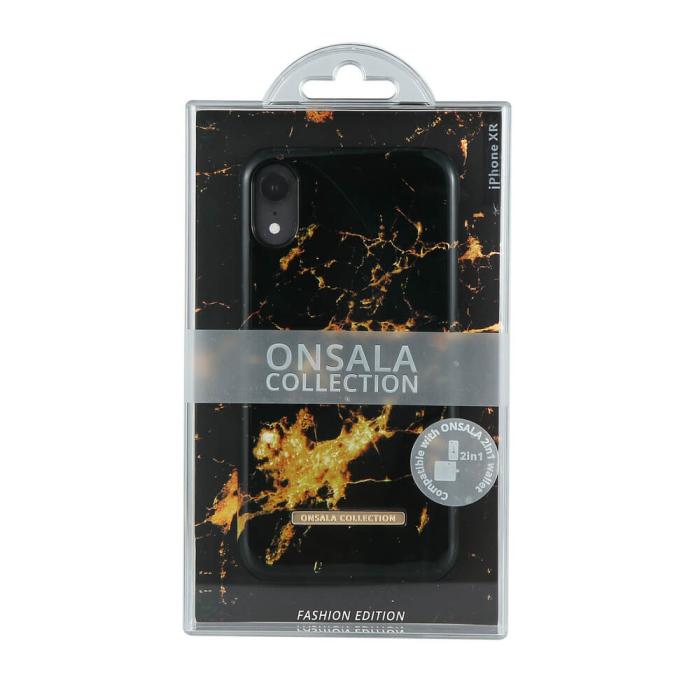 Bild 2, ONSALA iPhone XR Mobilskal Shine Goldmine Marble