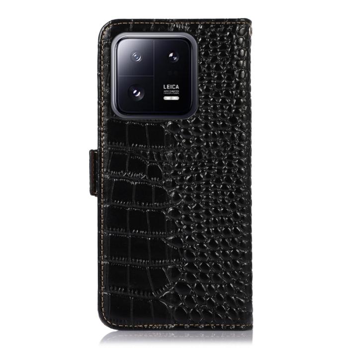 Bild 3, Xiaomi 13 Pro 5G Fodral Krokodil Textur Svart