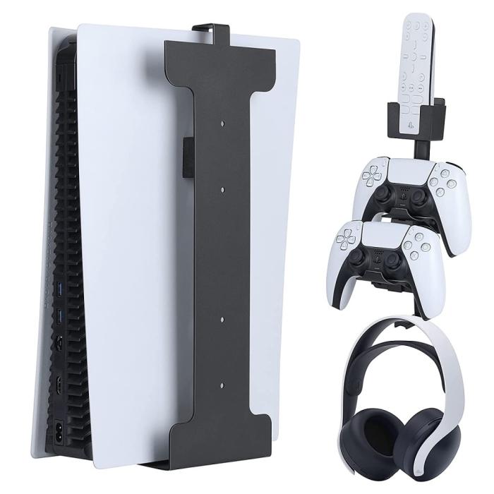 Bild 2, PS5 Universal Väggfäste I Metall För Konsol, Handkontroll, Headset
