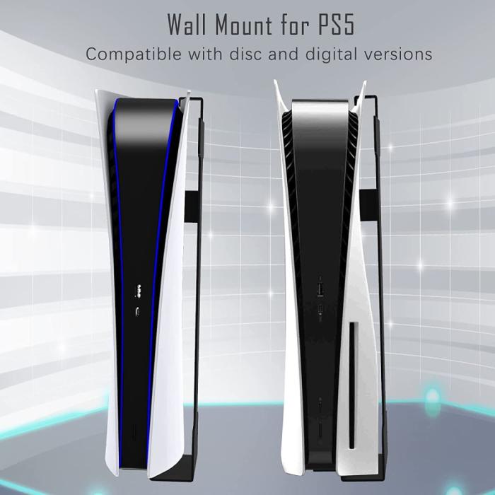 Bild 3, PS5 Universal Väggfäste I Metall För Konsol, Handkontroll, Headset